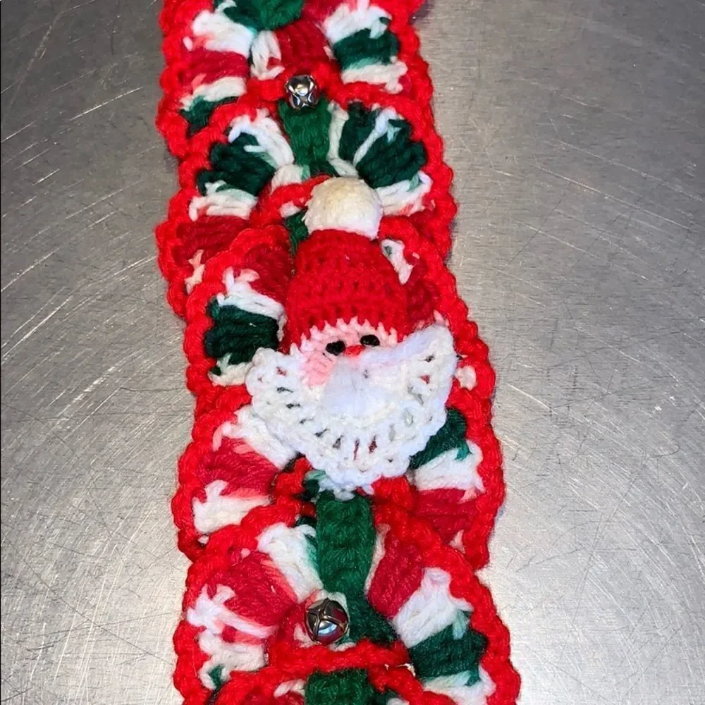 ‎Vtg kitschy Santa face Christmas wall hanging